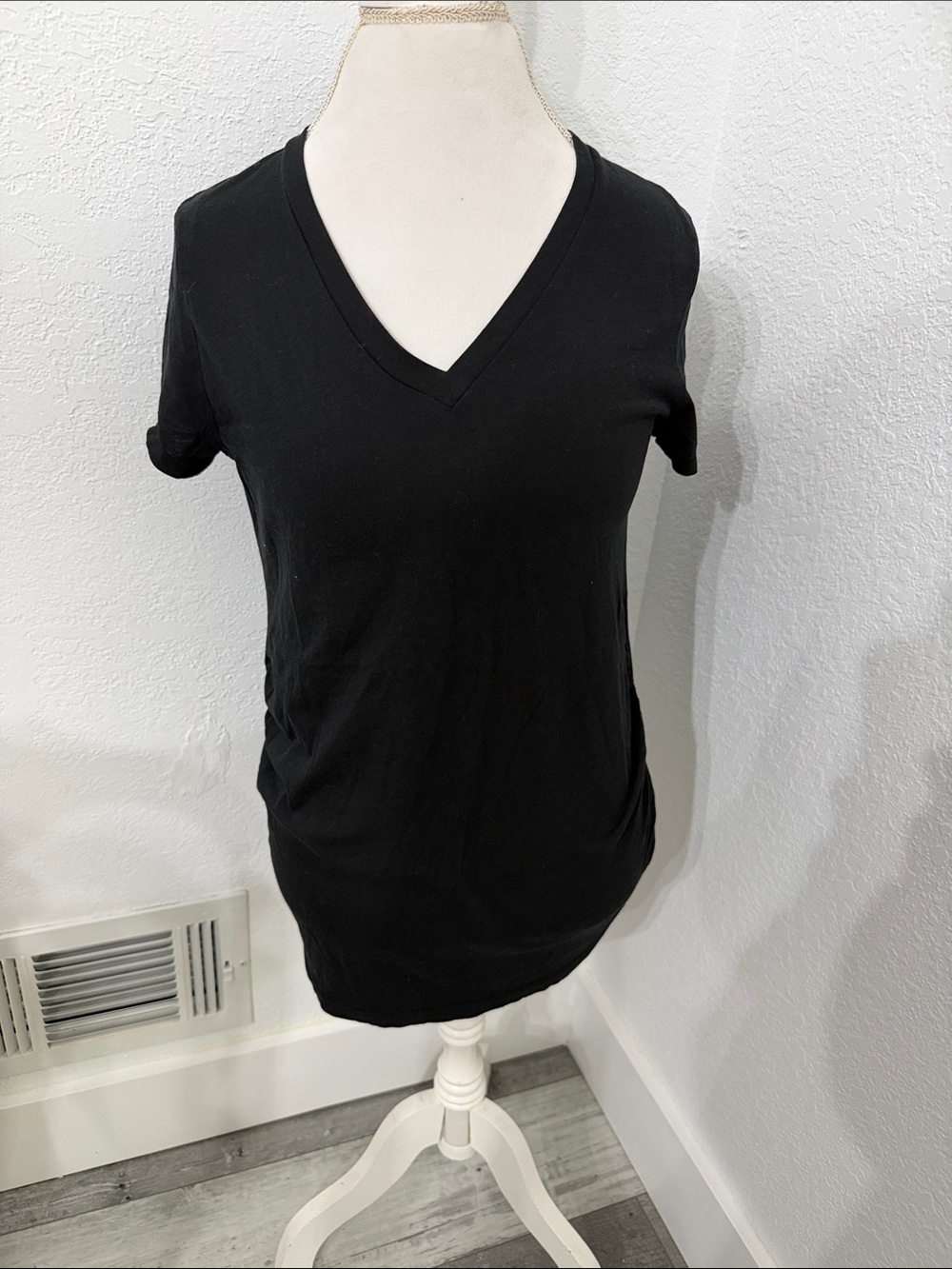 J. Crew Black V-Neck Short Sleeve Tee